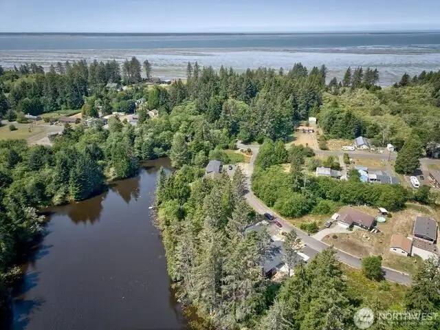 View of the lake looking west toward Willapa Bay