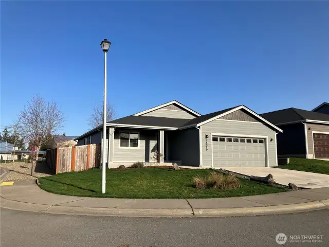 Corner home with ample space.