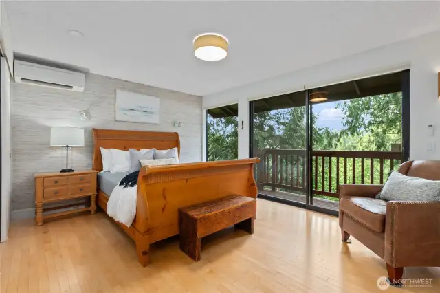 Your primary bedroom with slider to private balcony