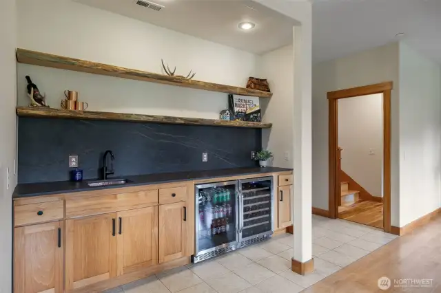 Wet bar off rec room