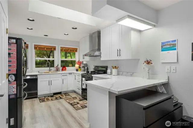 New Kitchen with Sun-filled skylight