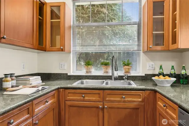 Warm woods, solid granites!