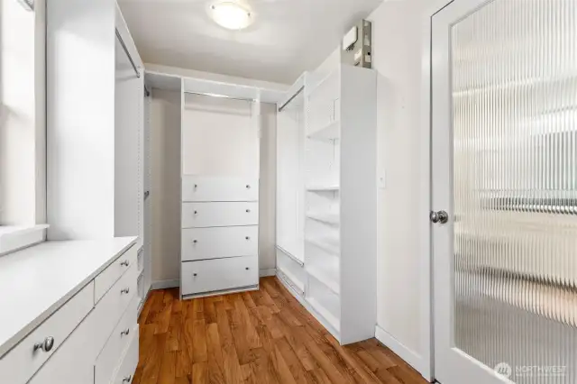 Your walk-in closet in Primary bedroom - abunant storage