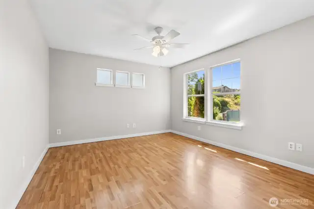Bedroom 4 -also a generous size and with ceiling fan