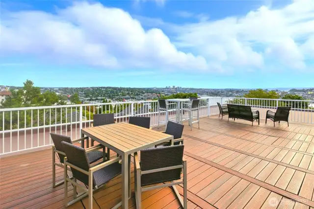 Extensive rooftop deck.