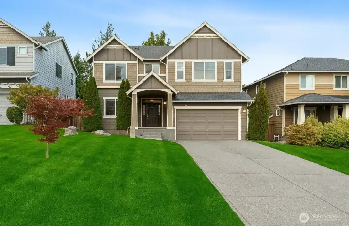 The lush green grass in this photo has been digitally enhanced
