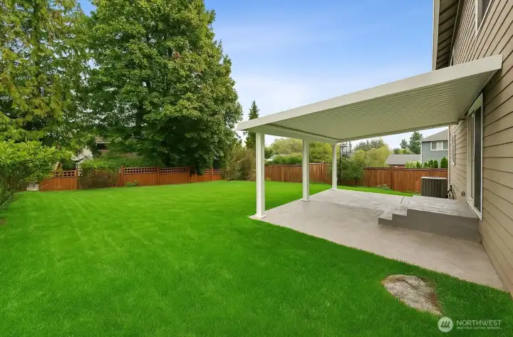 The lush green grass in this photo has been digitally enhanced
