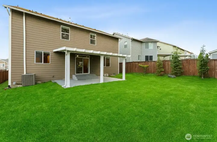 The lush green grass in this photo has been digitally enhanced