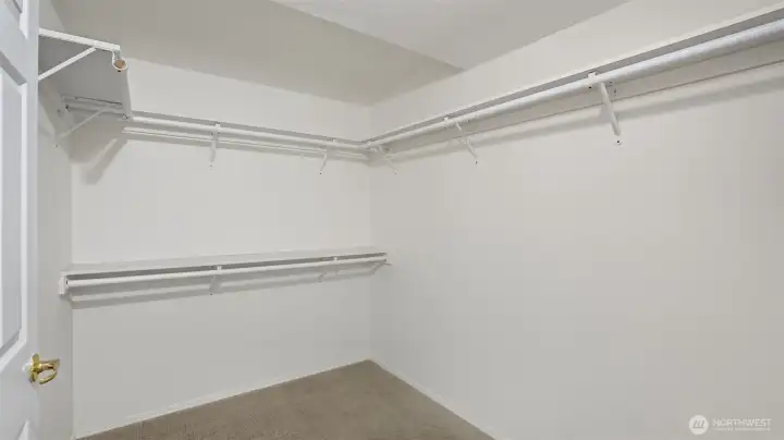 Primary fe3atures a walk-in closet.