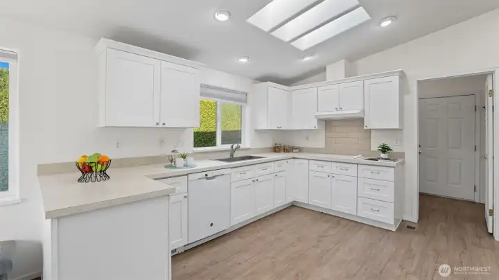 Luxury VP flooring and three skylights!