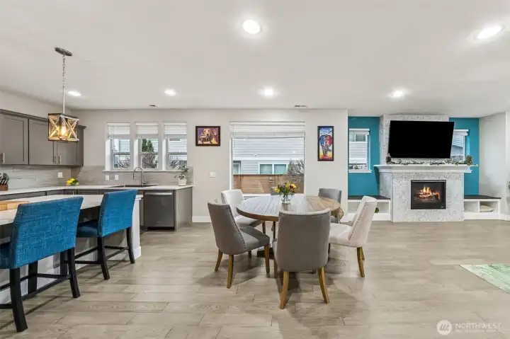 Space between kitchen & great room