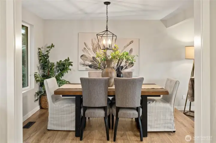 Spacious formal dining room.