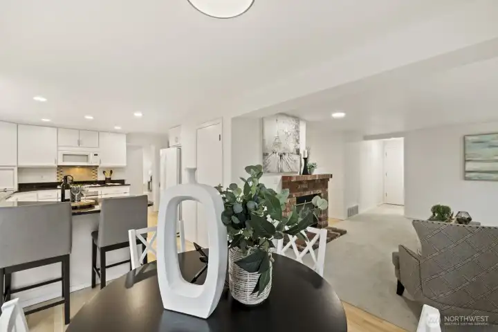 Family room located off the kitchen.