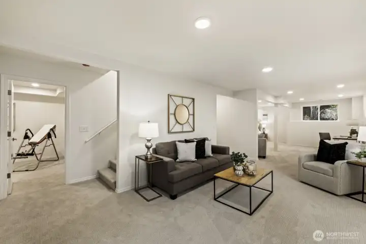 Amazing basement with a full 8' ceiling height and lots of spaces to cater to your every need.