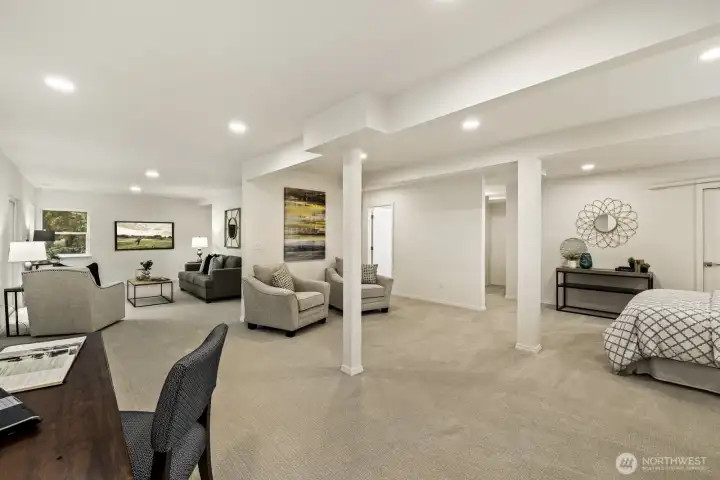 Add walls if desired or keep the space open and free flowing.