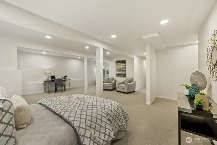 So many options how the basement can be utilized. There are also two locations well suited for adding a 2nd kitchen.