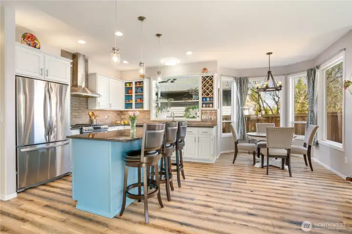 Freshly updated open layout kitchen