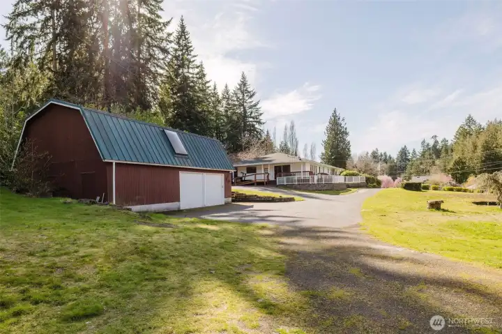 40'  X  24'  double garage with workshop.
