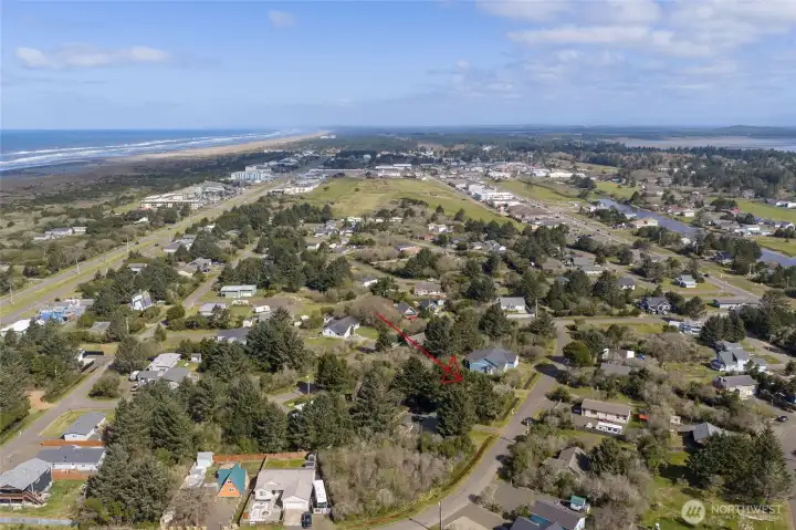 Mature trees provide privacy while still being close to shopping.
