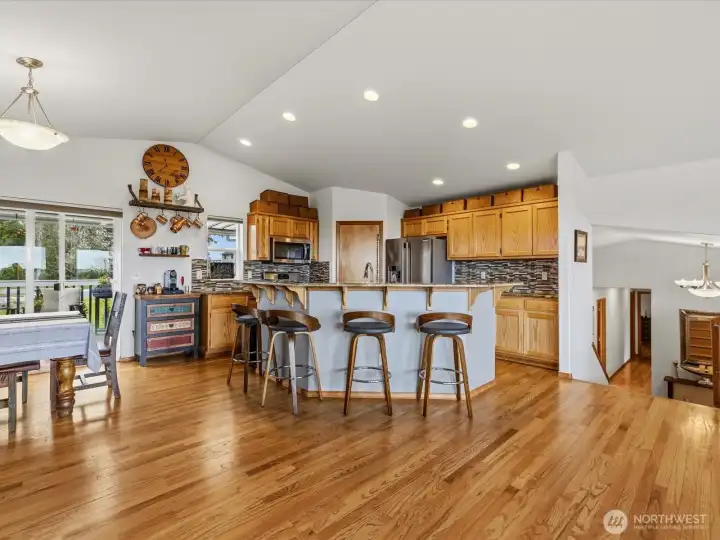 Dining and kitchen