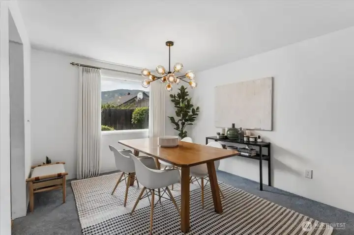 Open dining area for all the gatherings.