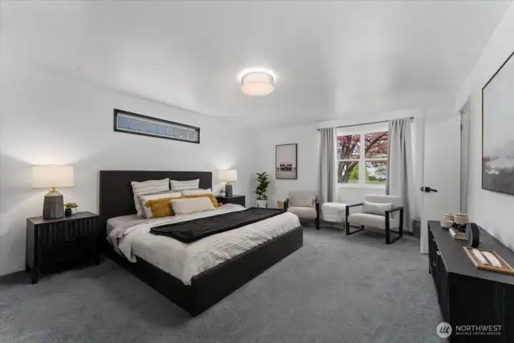 Spacious primary suite