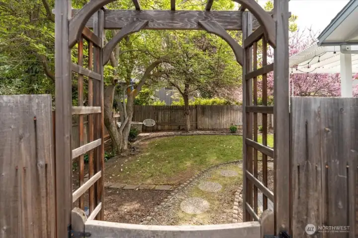 Side entrance to back yard.