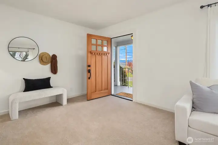 Cascade views seen from the front entry.