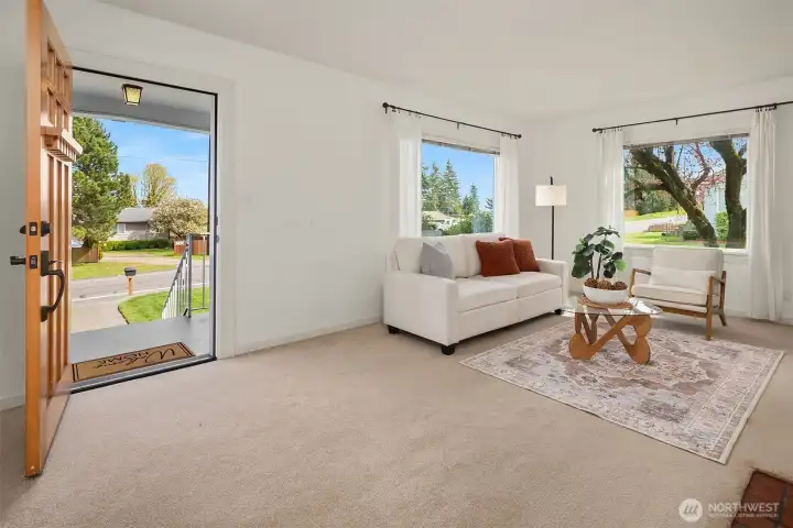 Large windows providing ample natural light.