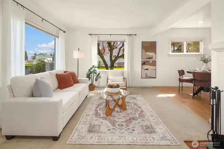 Spacious living room.