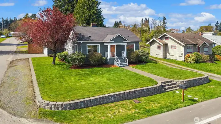 Corner lot home with ample off street parking.