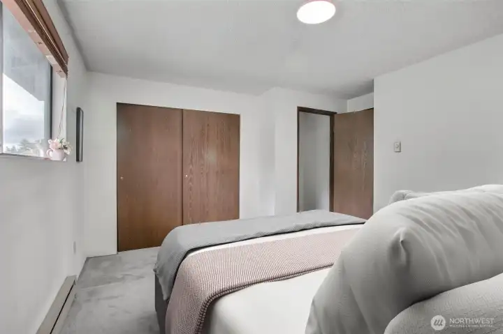 bedroom view  w/ virtually staged