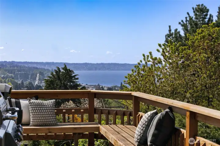 Stunning Puget Sound views from deck