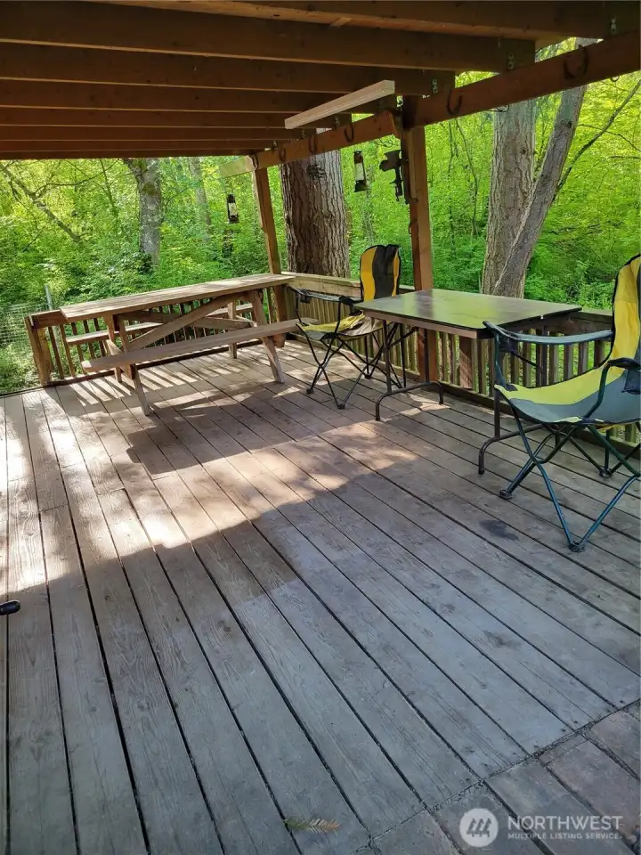 Covered Deck for picnics Covered Deck for picnics