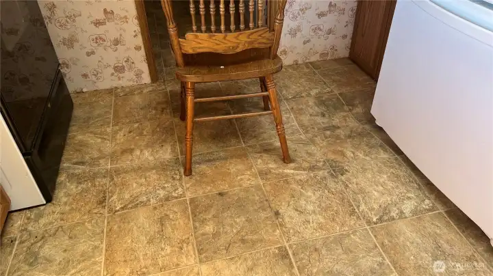 Compromised florring in the kitchen area