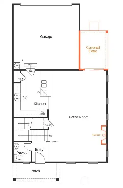 Plan 2141 First Floor Layout Lot 425