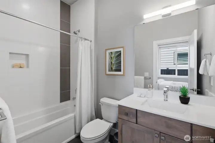Full bathroom attached to guest bedroom. Full bathroom attached to guest bedroom.