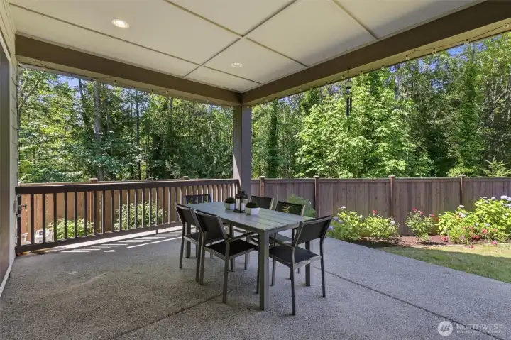 Covered patio for year round enjoyment! Covered patio for year round enjoyment!