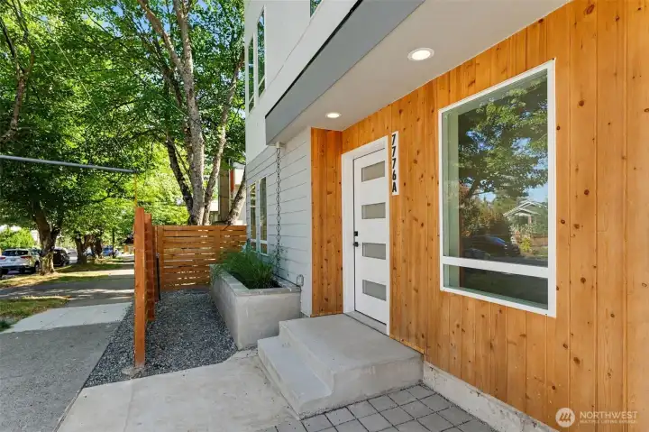 The low maintenance, modern luxury entryway creates memorable experience every time you enter the home and an unforgettable first impression for arriving guests. The low maintenance, modern luxury entryway creates memorable experience every time you enter the home and an unforgettable first impression for arriving guests.