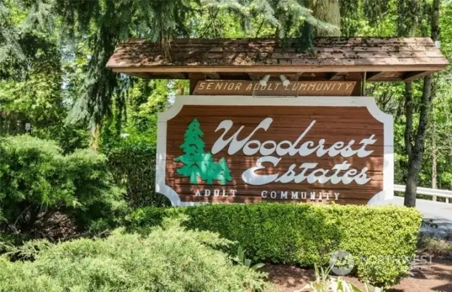 Woodcrest Estates a 55 years and over community of homes on owned land.