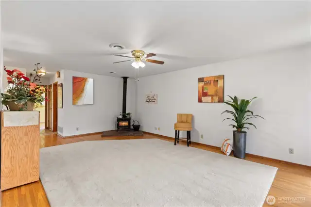 Large living room for entertaining friends and family