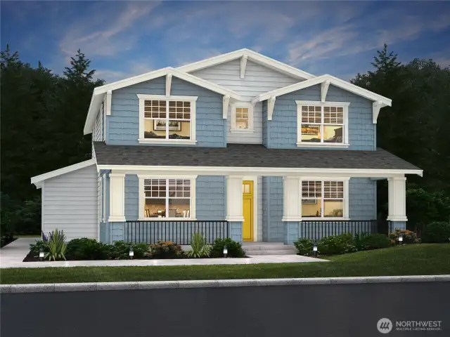 Plan F1 - Elevation B Digital Rendering