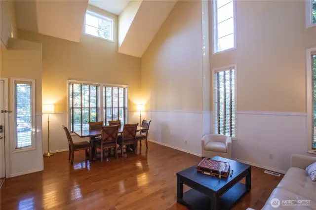 Notice all the windows and custom blinds for privacy on the lower windows, while allowing all the natural light in from the higher windows.