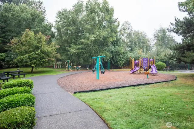 The community park is just a short walk from this home, and provides enjoyment for all ages with sports court, children's play equipment, adult exercise equipment, picnic and seating areas and even a neighborhood library book box.