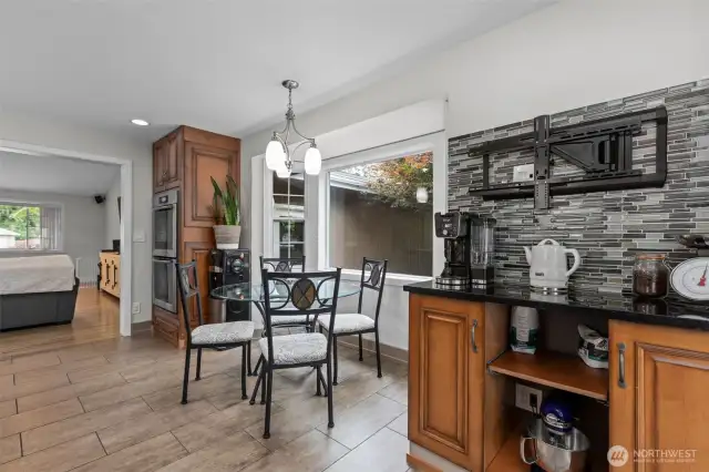 Dining space in the kitchen