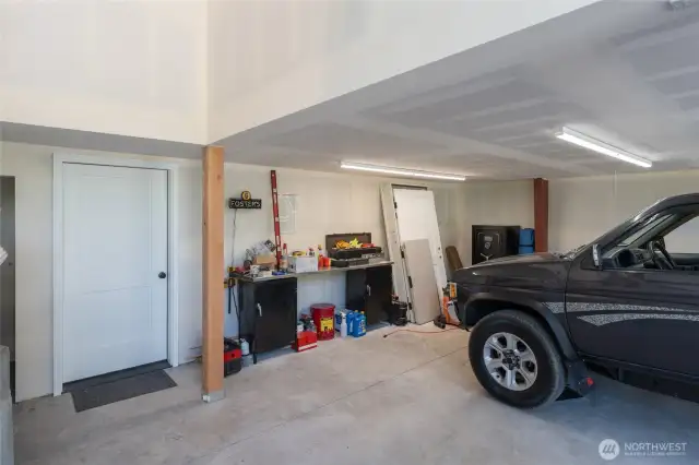 Plenty of space for work bench and storage