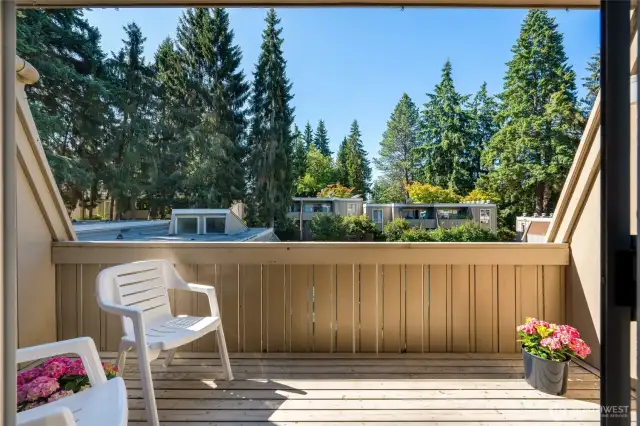Your deck overlooks the pool!