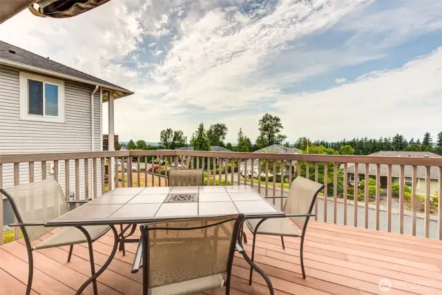 TimberTech deck is ready for you and your company. Picture summer dinners.
