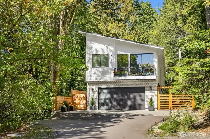 2 car garage with EV charging points for 2 cars.