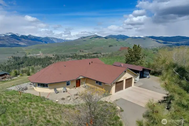Custom home set among aspens and pines for year-round beauty.